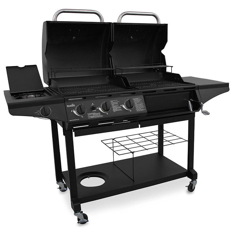 Photo 1 of Charbroil Deluxe Charcoal & Gas Combination Cart Grill