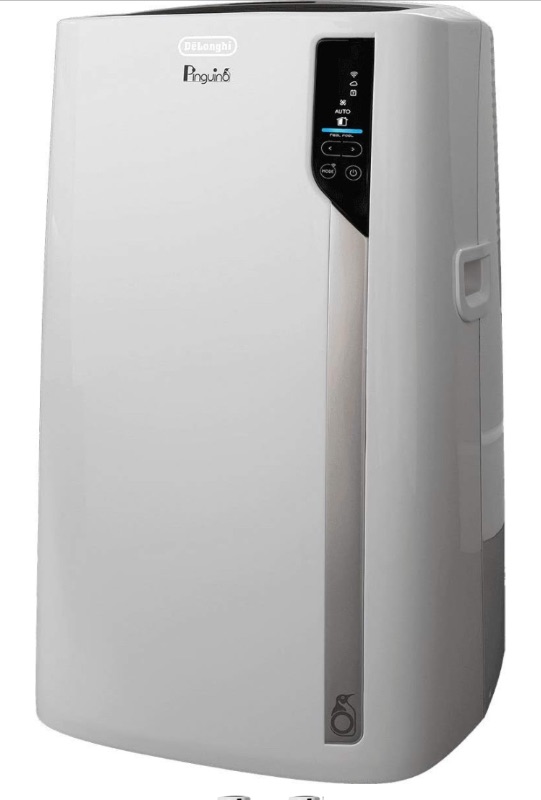 Photo 1 of ***FOR PARTS, DOES NOT WORK PROPERLY*** DeLonghi Portable Air Conditioner 12,500 BTU,cool extra large rooms up to 550 sq ft,wifi with alexa,energy saving,heat,quiet,remote,AC Unit,dehumidifier,fan,programmable,window venting kit,EL376HRGFK