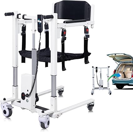 Photo 1 of Electric Patient Lift Transfer Chair, Foldable Wheelchair Patient Lift for Home,Portable Wheelchair Patient Transfer Chair for Seniors, Lift Aid Transport Chair for Disabled, Bedside Bathroom