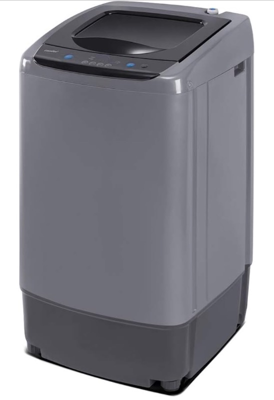 Photo 1 of Comfee Portable Washing Machine, 0.9 cu.ft Compact Washer With LED Display, 5 Wash Cycles, 2 Built-in Rollers, Space Saving Full-Automatic Washer https://a.co/d/6vqctaD