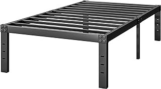 Photo 1 of Bed-Frame-Twin, 12 Inch Metal Platform Twin-Size-Bed-Frame No Box Spring Needed, Heavy Duty Twin Size Bed Frame Easy Assembly, Noise Free, Black
