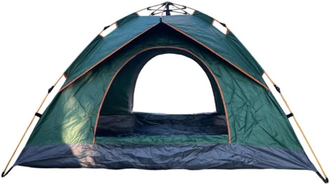 Photo 1 of 2 Person Pop Up Camping Tent - Double Door, Automatically Opens, Superior Ventilation and Canopy, Waterproof, UV Protection, Ideal for Outdoor Activities
