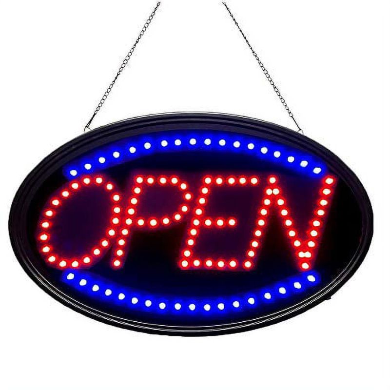 Photo 1 of  3 of Bright LED Open Sign for Business. WAENLIR 23x14inch Advertisement Board High Visibility Electric Display Sign,Two Modes Flashing&Steady Light for Business,Walls,Window,Shop,Bar,Hotel
