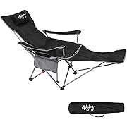 Photo 1 of #WEJOY 2-in-1 Camping Chair Reclining, Lightweight Folding Camping Chair with Adjustable Backrest & Footrest, Camping Lounge Chair with Headrest, Cup Holder, Storage Bag, for Beach, Lawn, Concert
