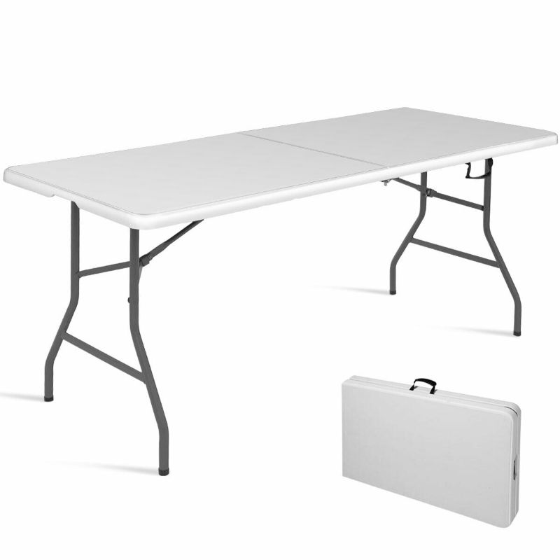 Photo 1 of **ONLY BOX 1 0F 2***Costway 6' Folding Table Portable Plastic Indoor Outdoor Picnic Party Dining Camp Tables
