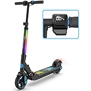 Photo 1 of EVERCROSS EV06C Electric Scooter, Foldable Electric Scooter for Kids Ages 6-12, Up to 9.3 MPH & 5 Miles, LED Display, Colorful LED Lights, Lightweight Kids Electric Scooter
