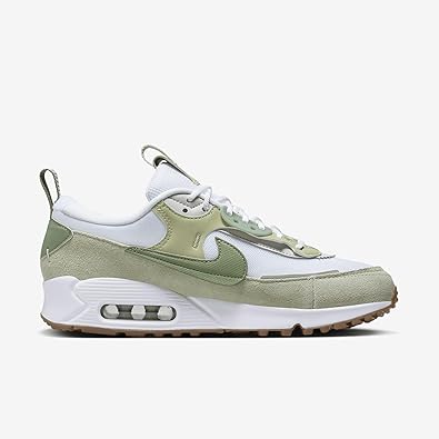 Photo 1 of ***ONE PAIR*** Nike Air Max 90 Futura Women's Shoes (HF5052-100, White/Olive Aura/Gum Medium Brown/Oil Green) Size 10
