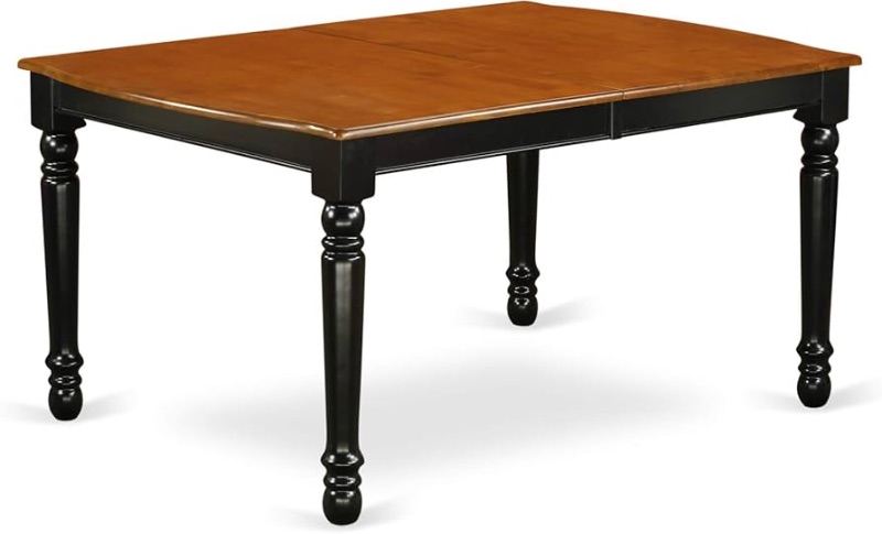 Photo 1 of East West Furniture DOT-BCH-T Dover Kitchen Dining Table - a Rectangle Wooden Table Top with Butterfly Leaf 