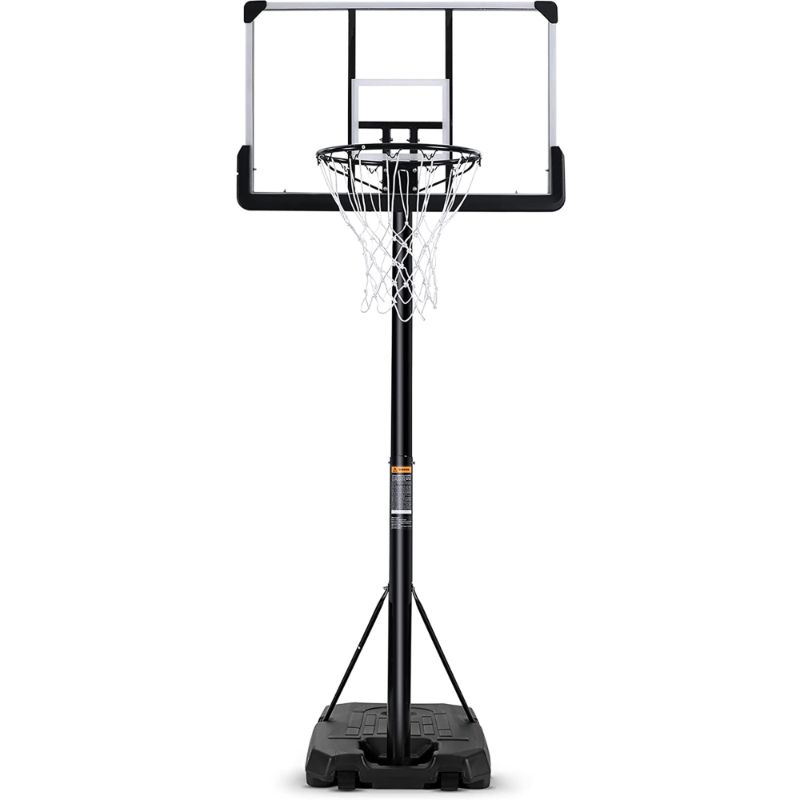 Photo 1 of ***SEE NOTES***Portable Basketball Hoop Goal Basketball Hoop System Height Adjustable 7 ft. 6 in..10 ft. with 44 inch Indoor Outdoor PVC Backboard Material
