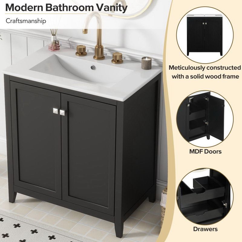 Photo 1 of 30 INCH BATHROOM VANITY (COMBO) BLACK 