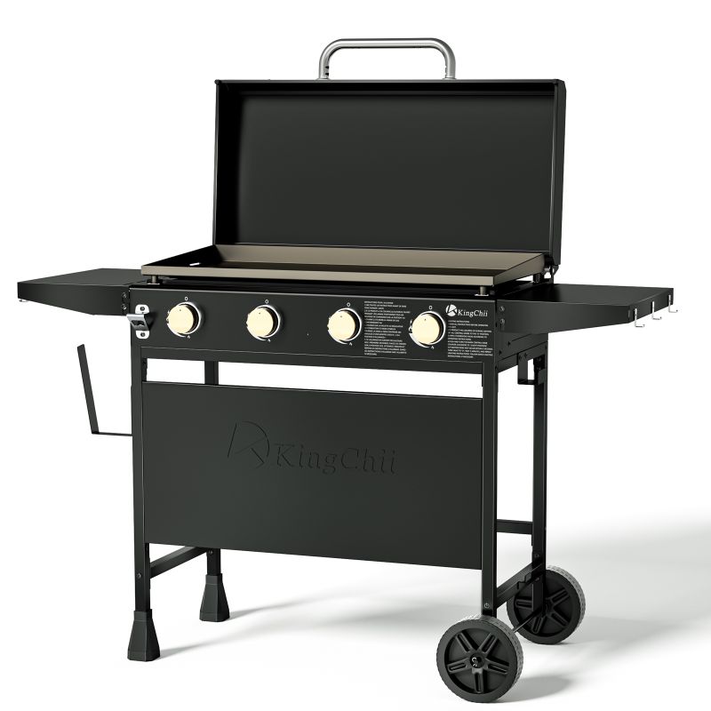 Photo 1 of ***SEE NOTES***KingChii 4-Burner 32" Propane Griddle Outdoor Flat Top Gas Grill Griddle with Hard Cover for Camping, Tailgating, BBQ, Parties, Backyard & Patio
