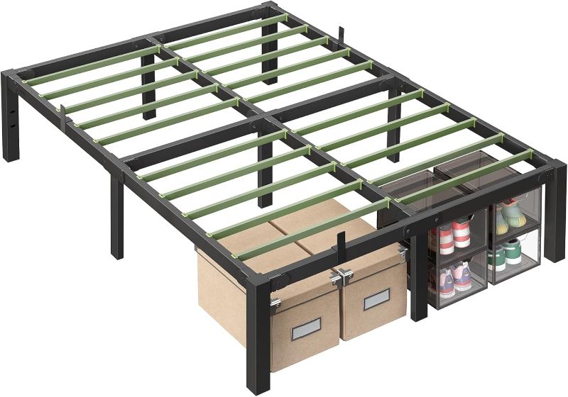 Photo 1 of 
VASAGLE Superfast Assembly, Metal Full Bed Frame, Heavy-Duty Platform Bed Frame Full Size, 1500 lb Weight Capacity, Steel Slats, No Box Spring Needed, Ink...
