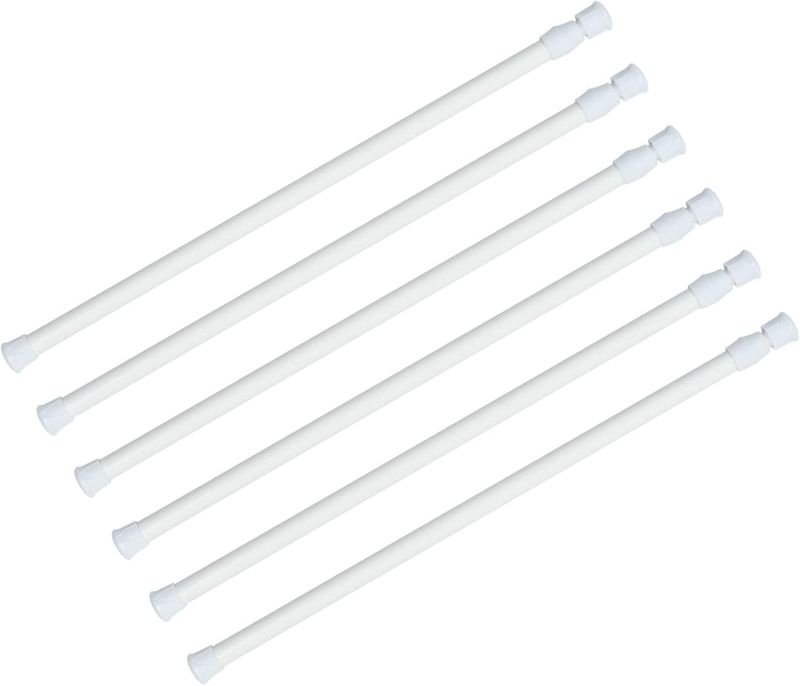 Photo 1 of 
KXLife 6 Pack Spring Tension Rods for Windows 28 to 48 Inch, Adjustable Expandable Small Curtain Tension Rods No Drill for Kitchen, Bathroom, Doorway,...