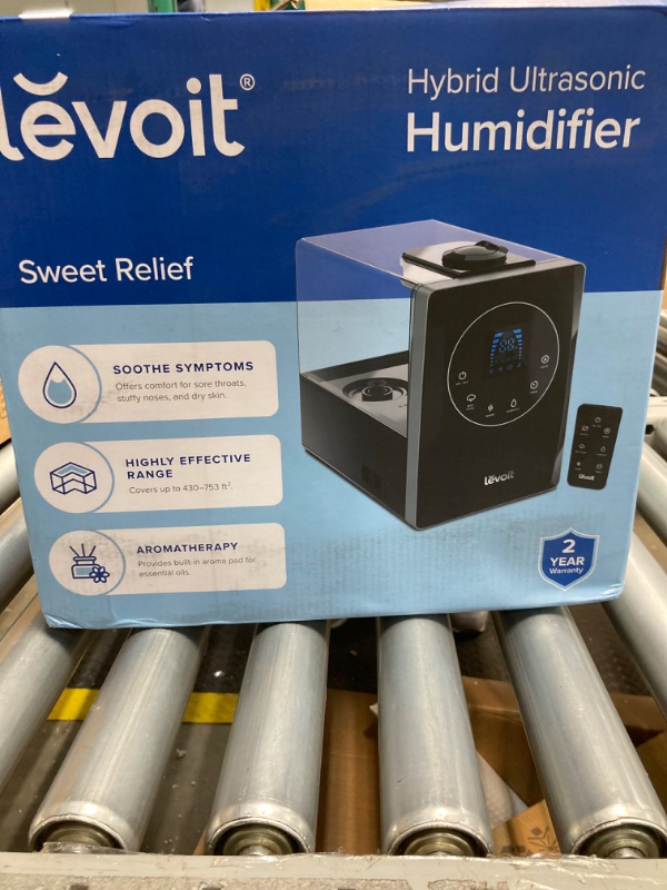 Photo 4 of ****NEEDS TO BE CLEANED***LEVOIT LV600HH 6L Warm and Cool Mist Ultrasonic Humidifier, Rapid Humidification for Bedroom Large room, Humidity Setting with Built-in Sensor, Auto Mode, Timer, Remote Control, Essential Oil Diffuser Dark Black LV600HH