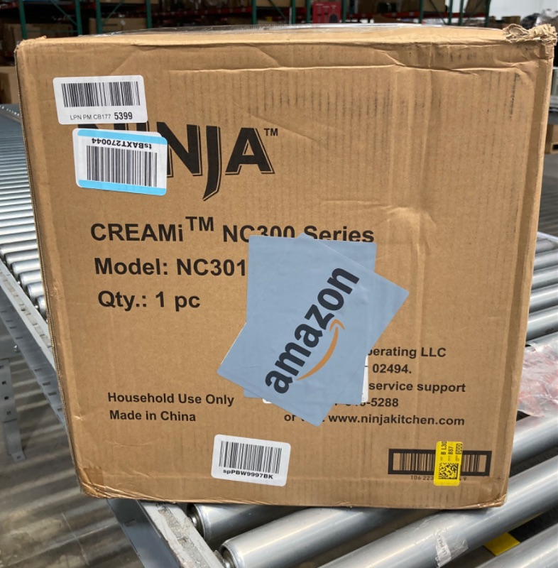 Photo 1 of ***NEEDS TO BE CLEANED ,1 lid is missing ****Ninja NC301 CREAMi Ice Cream Maker, for Gelato, Mix-ins, Milkshakes, Sorbet, Smoothie Bowls & More, 7 One-Touch Programs, with (2) Pint Containers & Lids Compact Size, Perfect for Kids, Silver 7 Functions + (2)
