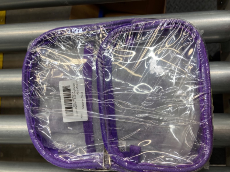 Photo 2 of ***BUNDLE OF 2***Mossio Clear Mini Backpack Stadium Approved, With Reinforced Straps & Front Pocket - Perfect for School, Security & Sporting Purple