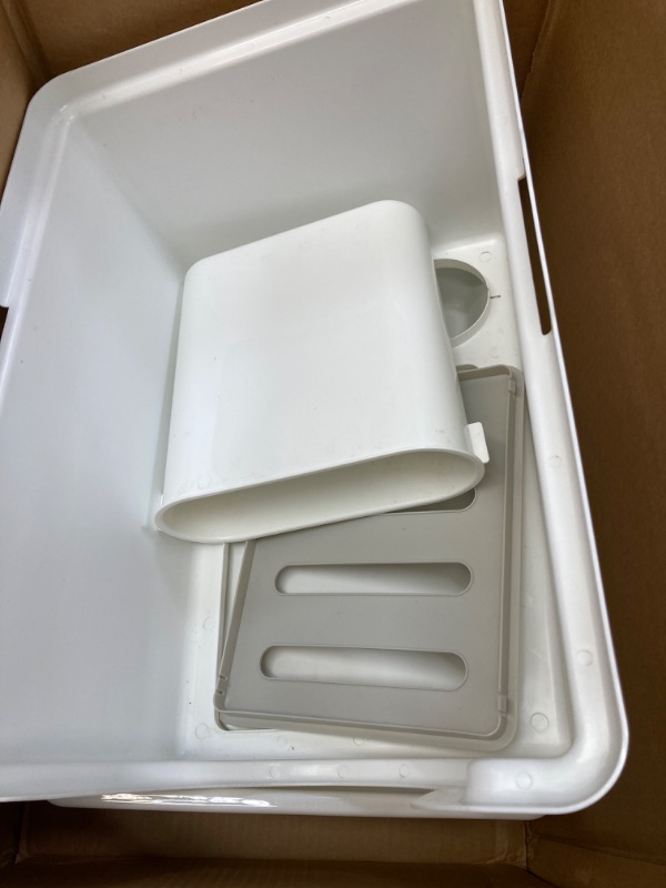 Photo 2 of ****Needs to be cleaned ***Rabbit Litter Box, Less Mess Designed for Rabbits/Bunnies. Includes Built-in and Removable Hay Feeder and Cover. Dishwasher Safe and BPA-Free. Cat, Guinea Pig and Chinchilla Friendly Too.