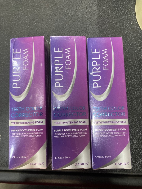 Photo 2 of ***BUNDLE OF 3***Purple Toothpaste for Teeth Whitening, Purple Teeth Whitening, V34 Colour Corrector serum, Purple Toothpaste, Color Corrector Purple Toothpaste, Purple Teeth Whitening Toothpaste EXP 07/02/2025