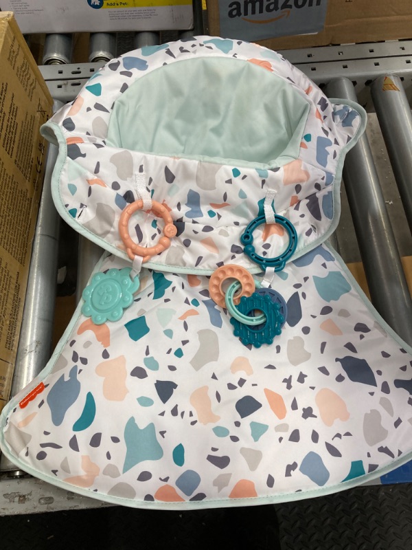 Photo 1 of Fisher-Price Sit-Me-Up Floor Seat Pacific Pebble, portable baby chair with toys