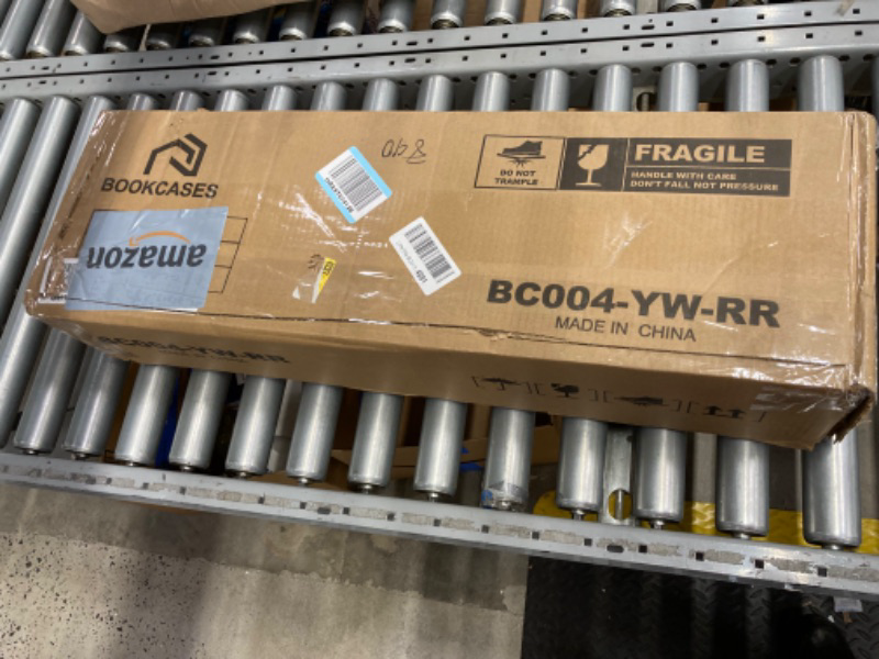 Photo 1 of Rolanstar Tree Bookshelf with Drawer, 8 Shelf Bookcase, Retro Wood Storage Rack for CDs/Movies/Books, Utility Organizer Shelves for Living Room, Bedroom, Home Office Black