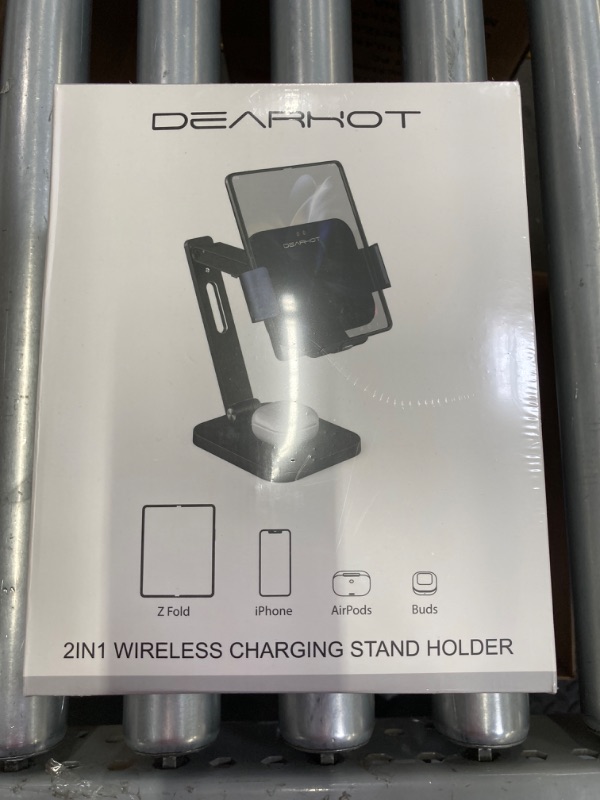 Photo 1 of 2in1 15W Triple Coil Qi Wireless Charger Mirror Mount Holder Station for Samsung Galaxy Z Fold5 Fold4 Fold3 Z Fold2 Fold S23 Ultra Note20 iPhone 14 Pro Max Infrared Auto Clamp Fast Charger