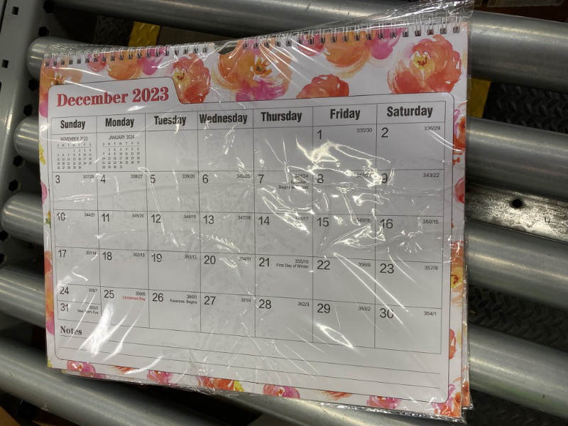 Photo 3 of ***BUNDLE OF  2***Ymumuda Wall Calendar 2024-14 Monthly from DEC. 2023 to JAN. 2025, 14" x 11", 2024 Desk/Wall Calendar with Monthly Views& Unruled Blocks, Easy Organizing for Annual Work, Floral 03