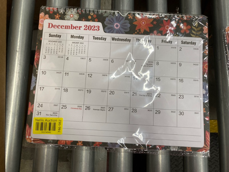 Photo 2 of Ymumuda Wall Calendar 2024-14 Monthly from DEC. 2023 to JAN. 2025, 14" x 11", 2024 Desk/Wall Calendar with Monthly Views& Unruled Blocks, Easy Organizing for Annual Work, Floral 01