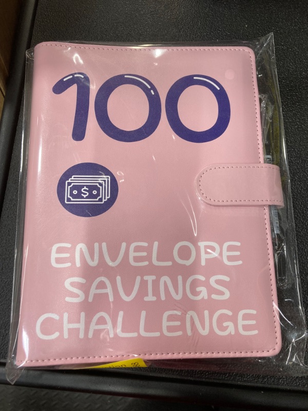 Photo 2 of 100 Envelopes Money Saving Challenge, 2024 Shiny 100 Day Challenge Money Saving Binder, Easy and Funny Way to Save $5,050 Money Saving Challenge Book, 100-Day Envelope Challenge Kit Black