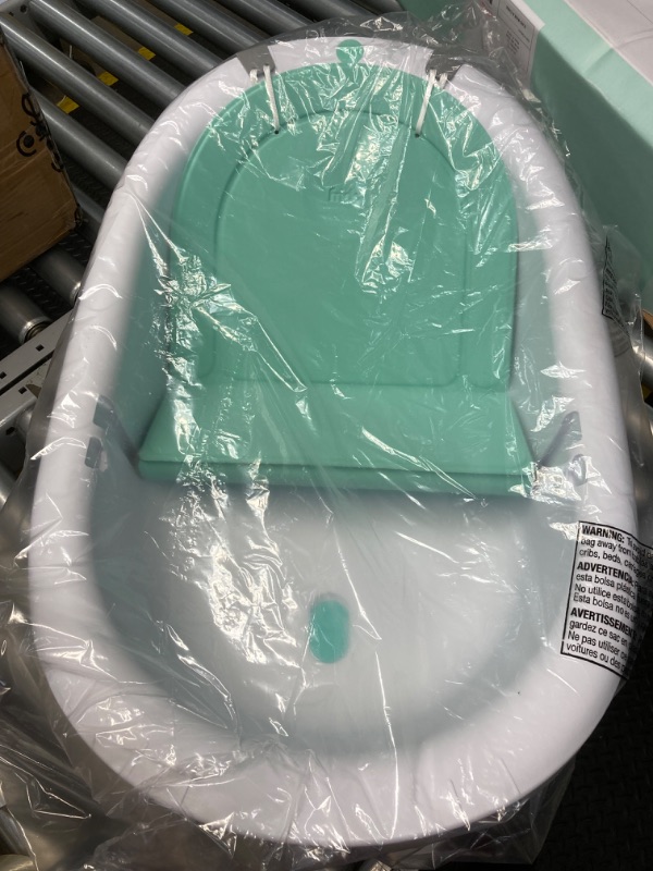 Photo 2 of 4-in-1 Grow-with-Me Bath Tub by Frida Baby Transforms Infant Bathtub to Toddler Bath Seat with Backrest for Assisted Sitting in Tub