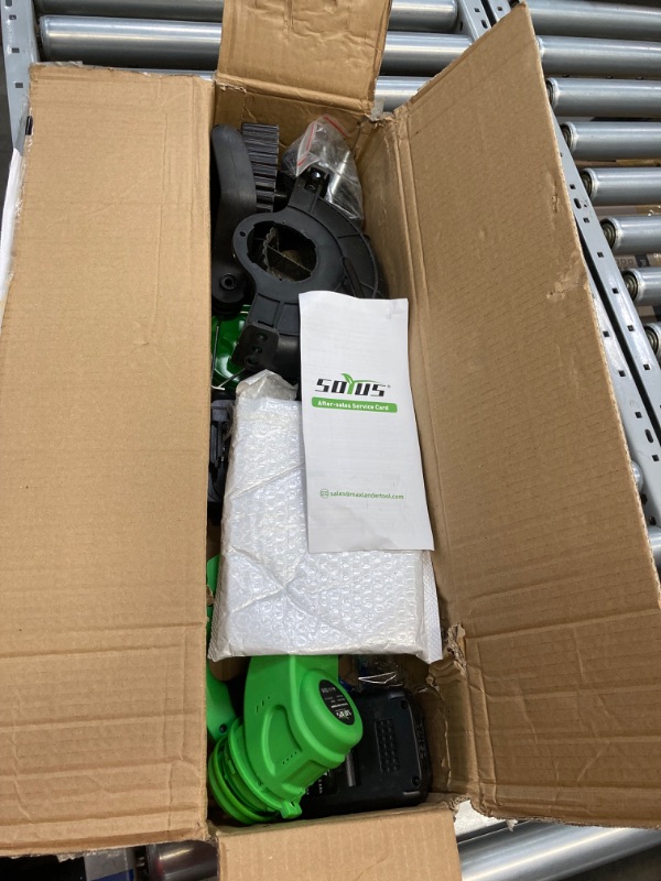 Photo 1 of Soyus Wacker Cordless, 21V String Trimmer Weed Grass Cutter, Grass Trimmer with 3 Types Cutting Blade,2PCS Batteries and Charger Included, Lawn Edgers Battery Powered Lawn Trimmer for Garden Yard