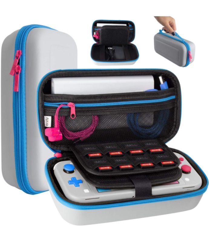 Photo 1 of Orzly Case for Nintendo Switch Lite - Travel Carry Case for Switch Lite Console, Power Adapter, Games & Other Accessories - Z&Z Edition