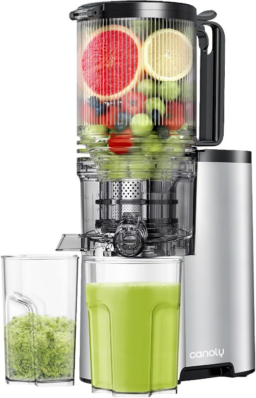 Photo 1 of 
Cold Press Juicer, Masticating Juicer with Quiet Motor, Supports Whole Fruits and Vegetables, Reverse Function, Easy to Clean with Brush