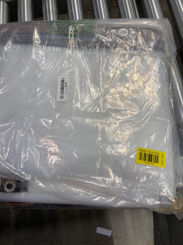 Photo 1 of 2PCS 8x10ft Heavy Duty Clear Tarps for Winter 8x10FT Clear Vinyl Tarp with Grommets,Thicken Transparent Waterproof Tarpaulin Insulation Shed Cloth for Covering Plant, Garden, Chicken Coop, Patio