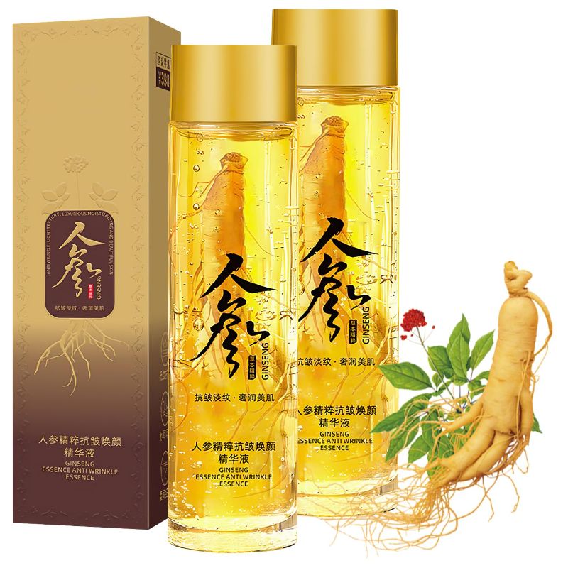 Photo 1 of  Ginseng Extract Liquid,Ginseng Extract Anti-Wrinkle Original Serum Oil,Korean Red Ginseng Polypeptide Anti Aging Essence,Ginseng Moisturizer,Reduces Wrinkles,Improves Sagging (2pcs)