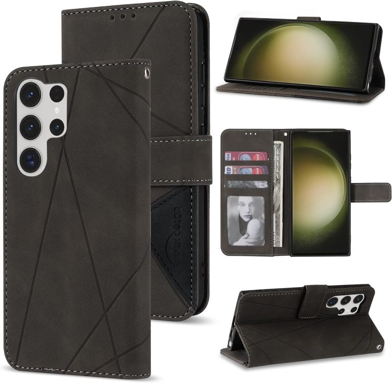 Photo 1 of *** BUNDLE OF 2 ***Neiye Compatible with Samsung Galaxy S23 Ultra Wallet Case with RFID Blocking Card Slots Stand Magnetic Closure Flip PU Leather Phone Cover for Samsung Galaxy S23 Ultra Case Wallet(6.8 inch-Black) Samsung Galaxy S23 Ultra 6.8 inch Black