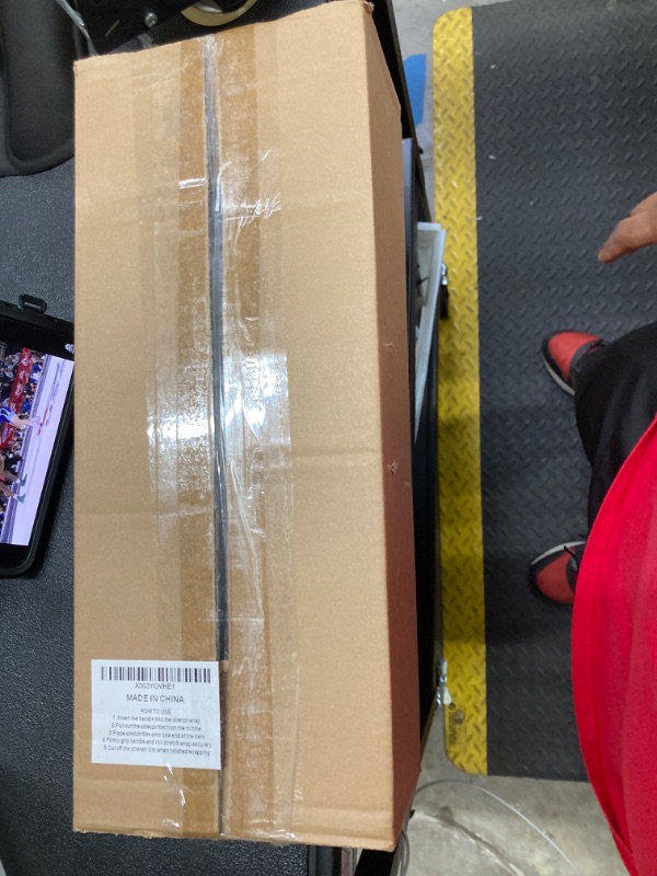 Photo 1 of Stretch Wrap Film Rolls with Handles - 1000 ft 60 Gauge Industrial Strength 15 inch Wide Clear Plastic Wrap for Palletized Shipping, Surface Protection and Furniture Packaging (1 Pack)