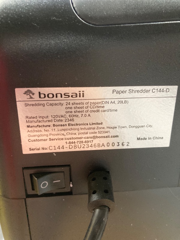 Photo 1 of Bonsaii Heavy Duty Paper Shredder, 24-Sheet 60-Minute Commercial Office Shredder with 7 Gallons Pullout Basket, High Security Credit Cards/Staples/Clips Mail Shredder, 4 Casters(C144-D) 60-Minute Crosscut