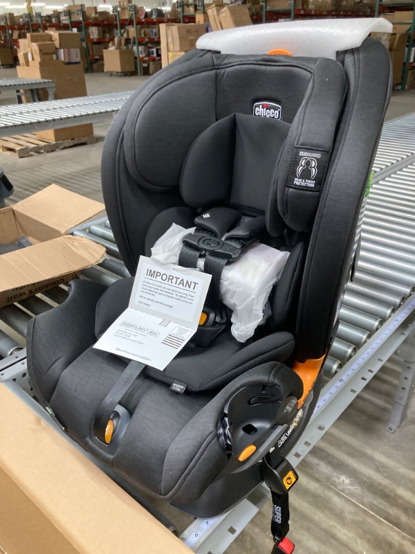 Photo 2 of Chicco OneFit ClearTex All-in-One, Rear-Facing Seat for Infants 5-40 lbs, Forward-Facing Car Seat 25-65 lbs, Booster 40-100 lbs, Convertible| Obsidian/Black