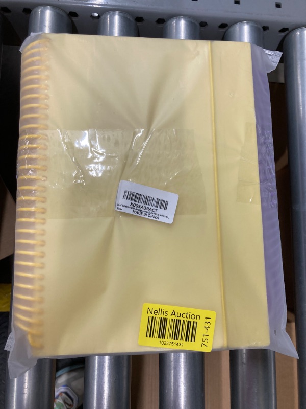 Photo 2 of *** BUNDLE OF 2 *** Large Spiral Notebook With Bandage, 2 Pcs 10.2 Inch x 7.28 Inch B5 Thick Plastic Hardcover 8mm Ruled 150 Sheets (300 Pages) Journals for Study and Notes (2 Pcs Yellow and Purple)