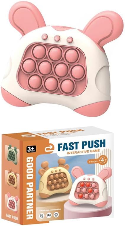 Photo 1 of 2 PACK! Fast Push Game, A Toy Game Machine That Exercises Reaction Ability and Improves Concentration | 3-12 Years Kids Boys Girls Pop it Game(Pink)
