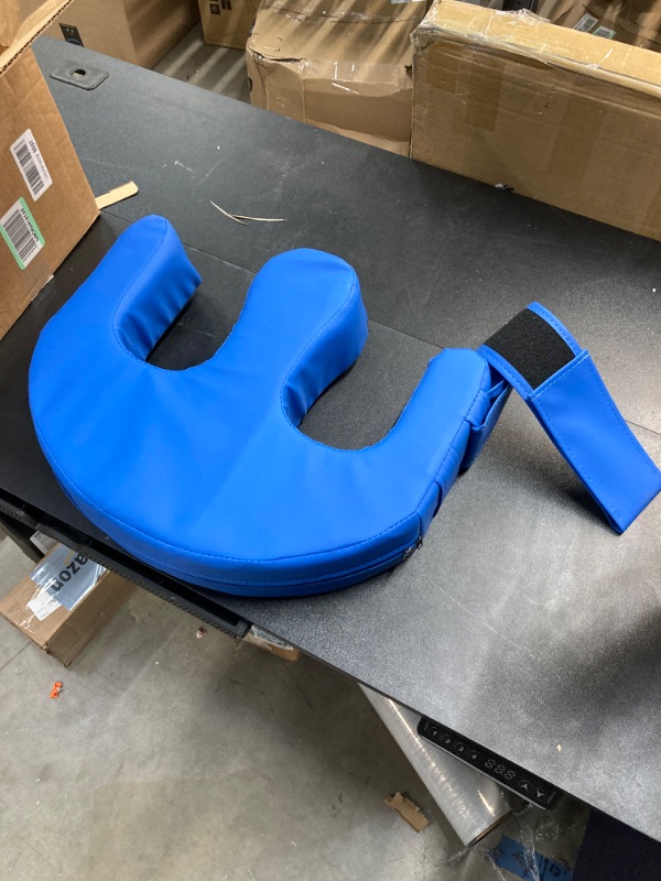 Photo 3 of YHK Patient Turning Device, Prevent Muscle Atrophy Elderly Turnover Device with Removable Straps U-Shaped Multifunctional Turning Pillow, Bedridden Nursing Supplies for The Elderly?Dark Blue Straps?