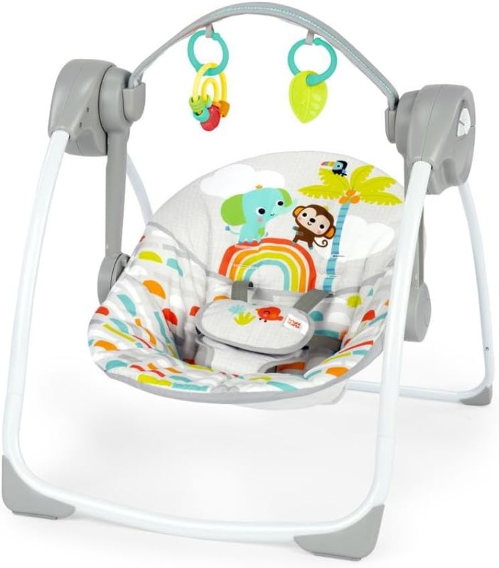 Photo 1 of Bright Starts Playful Paradise Portable Compact Automatic Baby Swing with Music, Unisex, Newborn +