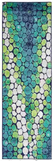 Photo 1 of Metro Pebbles Light Green 2' 0 x 6' 7 Runner Rug
