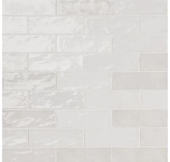 Photo 1 of Kingston White 3 in. x 8 in. Glazed Ceramic Wall Tile (5.38 sq. ft./case)***3CASES****