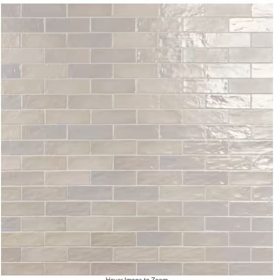 Photo 1 of Amagansett Sand Dune Cream 2 in. x 8 in. Mixed Finish Ceramic Subway Wall Tile (5.38 sq. ft. / case)***2CASES***
