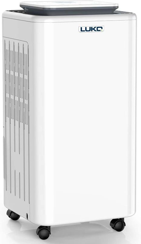 Photo 1 of LUKO 2000 Sq. Ft Dehumidifiers for Large Room and Basements, 30 Pints Dehumidifier with Drain Hose, Auto or Manual Drainage, 0.528 Gallon Water Tank, Auto Defrost, Dry Clothes Function, 24H Timer (white)