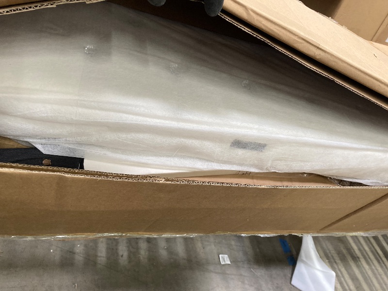 Photo 1 of ***(PARTS ONLY -SELLING AS IS -INCOMPLETE)*** 
Homfa Twin Bed Frame with LED Light & Charge Station, Storage Drawers Modern Upholstered Wingback Platform Bed Frame, Beige Velvet  ***(BOX RIPPED/TORN)***

