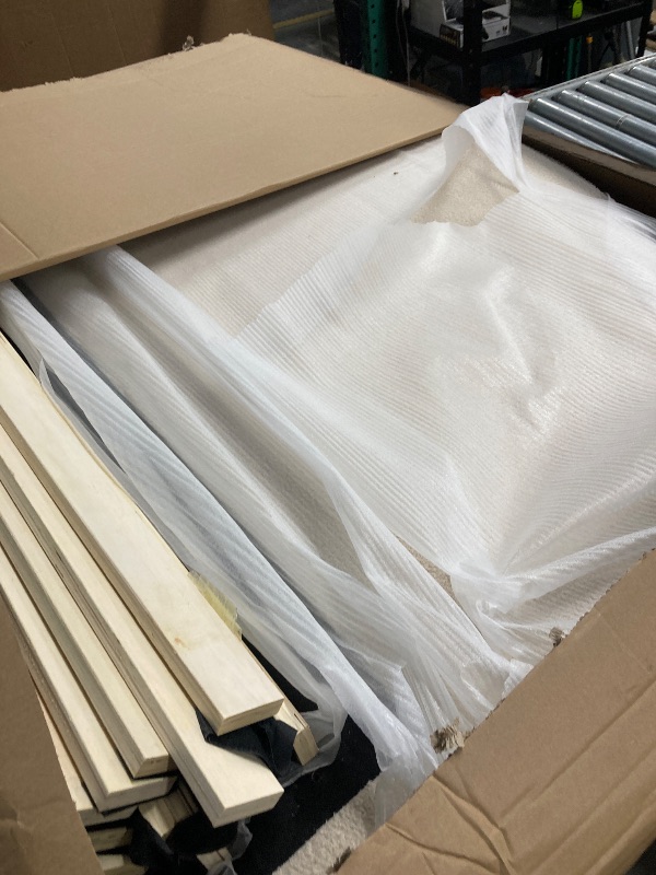 Photo 1 of **HEADBOARD AND SLATS ONLY/BOX 1 OF 2**Meridian Furniture RudyBeige-Q Rudy Collection Modern | Contemporary Teddy Fabric Queen Bed with Soft Plush Beige Teddy Fabric and Rounded Headboard, 75" W x 91" D x 46.5" H, Beige, Queen