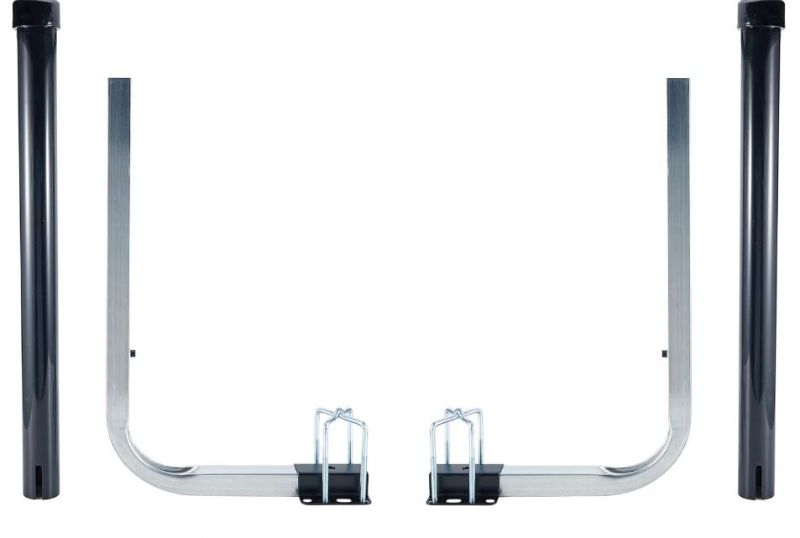 Photo 1 of 1 Pair of Boat Trailer Guide, Trailer Guide Ons Galvanized Steel for Boat, Fishing Boat, Sailboat Trailer, Silver and Black, L Shaped/T Shaped