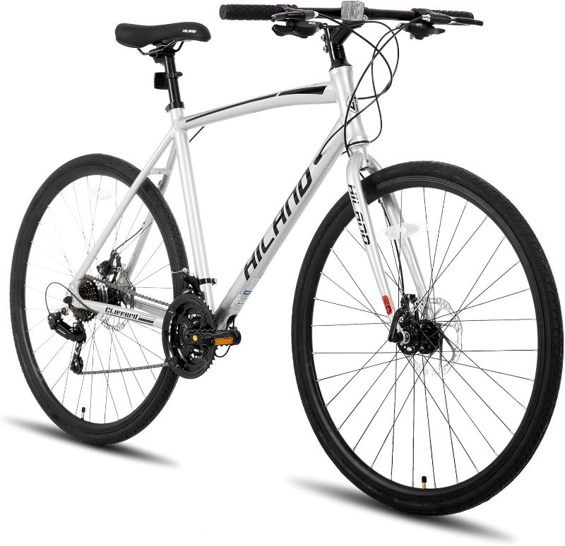 Photo 1 of HH HILAND 700C Road Hybrid Bike, 21 speeds Bikes Urban City Commuter Bicycle with Disc Brake for Men Women Adult Comfortable Bicycle